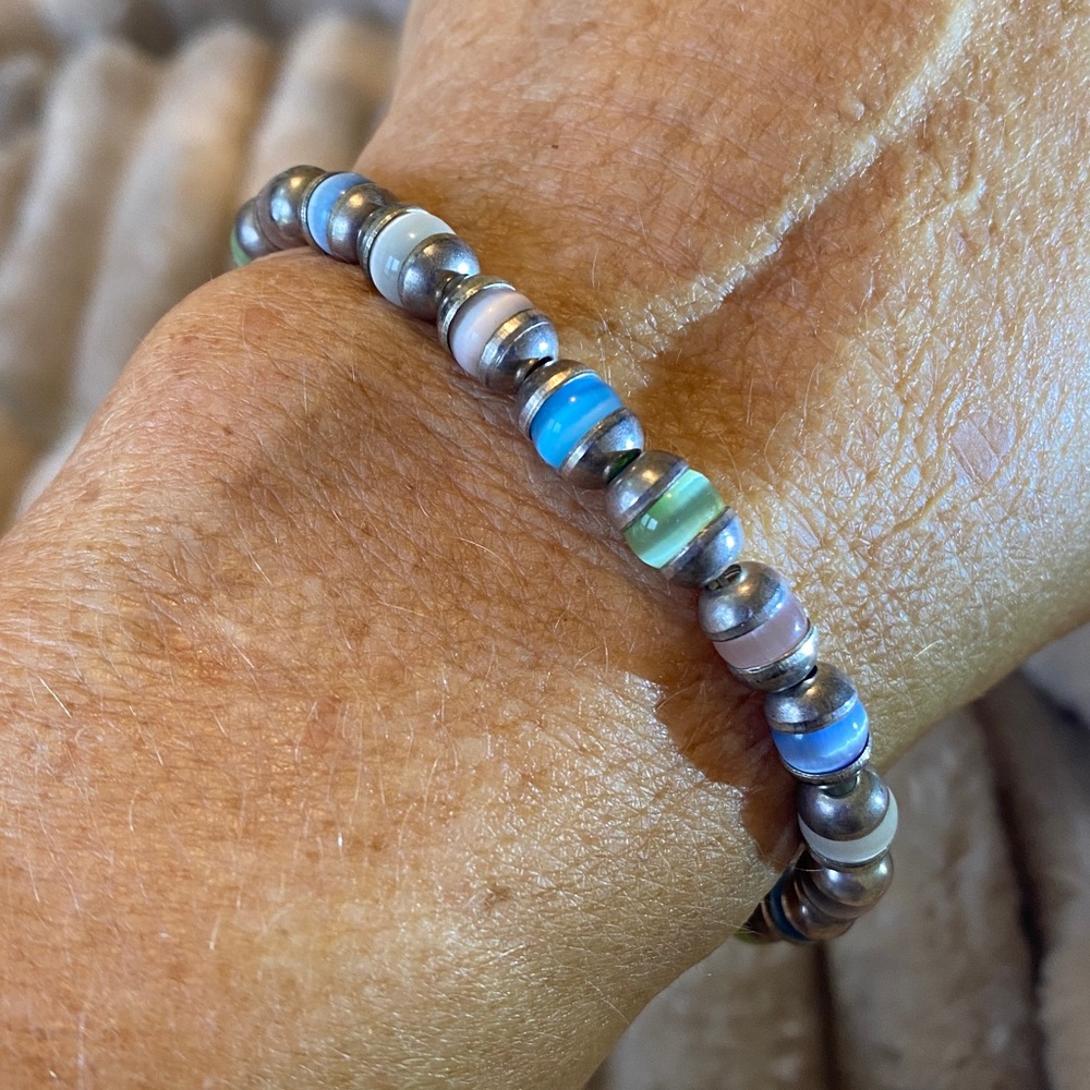 Vibtage Sterlung Silver Cat’s Eye Bracelet